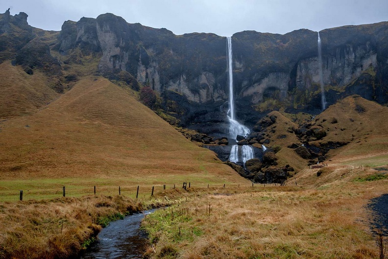  Водопад Sidu-Исландия